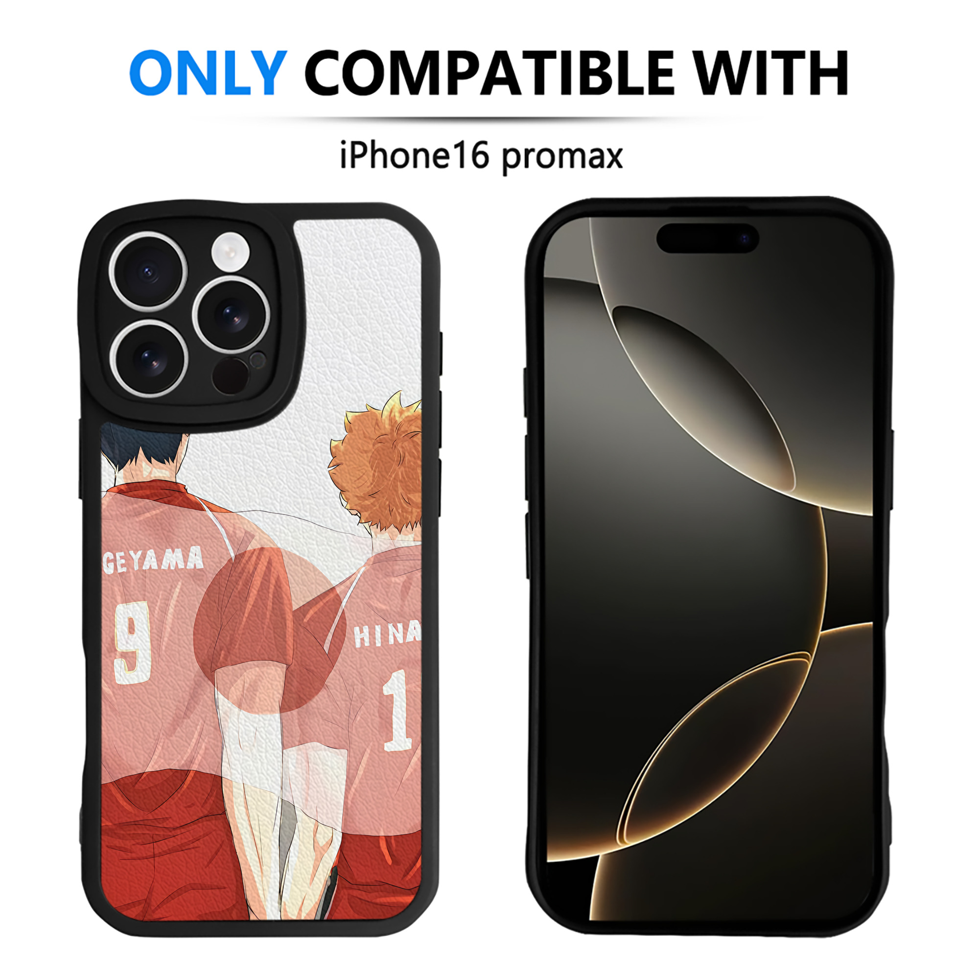 （画像用） ハイキュー!! Haikyu!! 【iPhone 16シリーズ対応】シリコンスマホケース（レザー調） 材質：シリコン